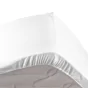 Parure de drap plat + drap housse 160x200 cm 100% coton Blanc