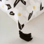 Coussin dehous. compr. pompons 45 x 45 cm coton imprime or darcy des. place Sans