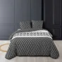 Housse de couette imprimé 260 x 240 cm 100% coton + 2 taies Bonnie