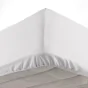 Drap housse 140 x 190 cm bonnet 30 cm microfibre Oscar Blanc