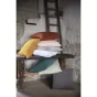 Housse de couette double gaze de coton 240x220 cm 4 taies Rose/Blanc