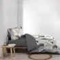 Parure 3 p. 240 x 220 cm microfibre imprimee Trigone