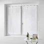 Paire droite passants 2 x 60 x 120 cm effet lin tisse haltona Blanc