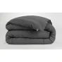 Housse de couette chaude en flanelle 140 x 200 cm Candice Anthracite