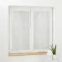 Paire droite passants 2 x 60 x 120 cm voile sable brode galactee Blanc