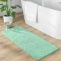 Tapis de bain 50 x 120 cm microfibre unie relief ricochet Tilleul