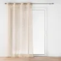 Voilage a oeillets 140 x 240 cm voile sable imprime metallise louxor Beige