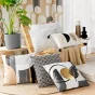 Coussin dehoussable compresse 45 x 45 cm velours imp. metallise naez des place Sans