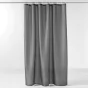Rideau de douche+crochets 180 x 200 cm polyester uni yaline Anthracite