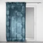 Voilage a oeillets 140 x 280 cm voile sablé imprimé Esquisse Bleu