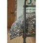 Housse de couette 140 x 200 cm double gaze de coton imprimée Capucine Bleu foncé