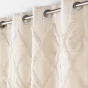 Rideau tamisant a oeillets 140 x 240 cm coton/polyester + haut tufté Athena Naturel