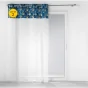 Lot de 2 Voilages 140 x 240 cm voile sablé + haut velours Clairine Bleu