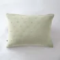 Taie d'oreiller brodée en gaze de coton 50 x 70 cm Gaïa Boho Vert clair