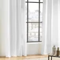 Lot de 2 rideaux aérien 140 x 260 cm microfibre Absolu Blanc