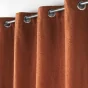 Rideau a oeillets 140 x 240 cm bouclette unie wooly Terracotta