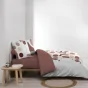 Housse de couette 260 x 240 cm coton 42 fils + 2 taies Chilipop rose