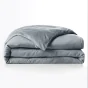 Housse de Couette 240 x 220 cm - Satin d’Eucalyptus Uni Lysandre Stone