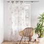 Lot de 2 voilages a oeillets 140 x 240 cm  imprimé metallisé Joyce Or rose