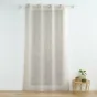 Voilage a oeillets 140 x 240 cm voile sablé brodé Galactee Taupe