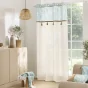 Rideau a oeillets 140 x 240 cm coton/polyester + pompon Hera