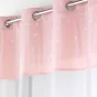 Voilage grande hauteur a oeillets 140 x 280 cm Velours phosphorescent Moonlight Rose