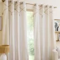 Lot de 2 Rideaux à Œillets Lacia - 140 x 240 cm - Polycoton Uni avec Détails en Jute et Pompons