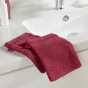 2 gants de toilette 15 x 21 cm eponge unie tendresse Rubis