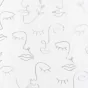 Voilage a oeillets 140 x 240 cm en voile imprimé métallisé Artyline Blanc/argent