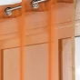 Voilage a oeillets 140 x 240 cm voile sable + bandes en jute Terracotta