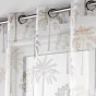 Voilage a oeillets 140 x 240 cm voile sable imprime Palmea Naturel
