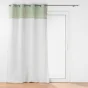Voilage a oeillets 140 x 240 cm voile sablé + jute Janara Sauge
