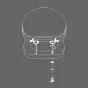 Abattant wc charnieres metal 37.5 x 46 cm mdf imprime+effet bois havane Sans