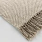 Tapis rectangle a franges 50 x 80 cm coton/polyester tisse pietro Sans