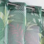 Voilage a oeillets 140 x 240 cm voile sablé imprime Assana Kaki