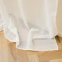 Voilage à Œillets 140 x 240 cm - Voile Sablé avec Détail en Jute Louane