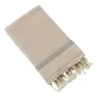 fouta avec franges 100 x 200 cm coton tissé teint ulysse ficelle