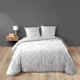 Pack 4 pièces Housse de couette 260 x 240 cm Etna + 2 taies + drap housse 160 Noir