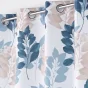 Rideau a oeillets 140 x 280 cm polyester imprime belline Blanc/bleu