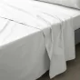 Drap plat 2 pers. 240 x 300 cm percale de coton 78 fils Blanc