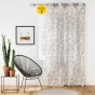 Lot de 2 Rideaux a oeillets 140 x 260 cm polyester imprimé Alma Naturel