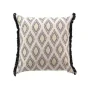 Coussin dehous. compr. franges 45 x 45 cm polycoton imprime metallise oricia Sans