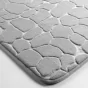 Tapis de bain 50 x 120 cm microfibre unie relief ricochet Gris Clair