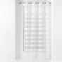 Voilage a oeillets 140 x 260 cm voile sablé fils coupés Lalina Blanc