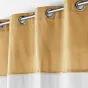 Rideau a oeillets 140 x 240 cm polycoton + haut en jute Janara Ocre