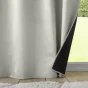 Rideau thermique phonique 140 x 260 cm 100% occultant/velours relief shadow Perle