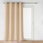 Lot de 2 rideaux a oeillets 140 x 260 cm polyester imprime metallisé Louxor Beige