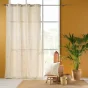 Rideau a oeillets 140 x 240 cm polycoton imprimé Maddy Ocre