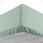 Drap housse 1 personne 90 x 190 cm uni 57 fils lina Sauge