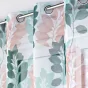 Panneau a oeillets 140 x 280 cm voile sable imprime belline Blanc/emeraude
